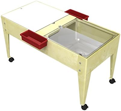 Childbrite 24" Youth Sand And Water Activity Center Double-Mite 2 X-Tra Deep Clear Tubs Sandal Frame 4 Casters