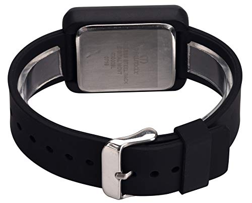 WUTAN Women's Sport Touch Screen Led Digital Watch Stylish Outdoor Electronic Watches for Mens Womens Teens Boys Girls Unisex with Silicone Band Black