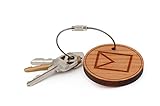 Herringbone Keychain, Wood Twist Cable Keychain - Small