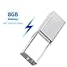 ARCHEER 8GB LED Flash Drive USB 2.0 Memory Stick Crystal Transparent Thumb Drive