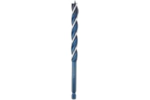 Yuentoen High Speed Auger Drill Bit, Woodworking Spiral Drill Bit,4 Tip and 3 Flute Wood Drill Bits with 6.35mm Hex Shank for