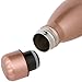 Brimma Vacuum Insulated Water Bottle - Double Walled Stainless Steel Travel Bottle for Hot & Cold Drinks - 100% Sweat & Leak Proof Portable Thermos Flask - 17 Oz (500 ml) (Rose Gold)
