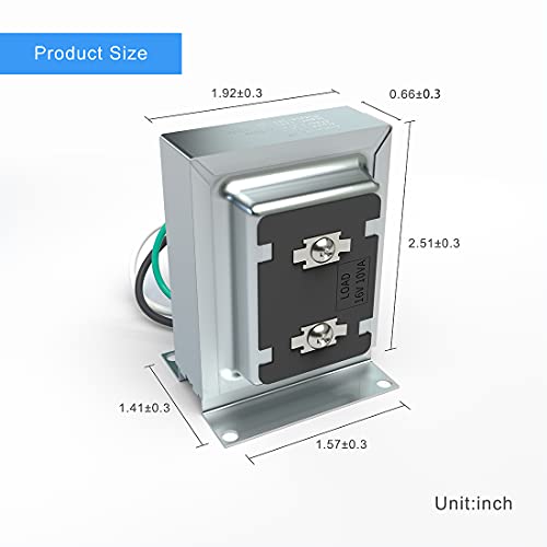 Doorbell Transformer 16V 10VA Hardwired Door Chime Transformer Pricepulse