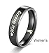 Global Jewelry Amazing His Beauty Her Beast Titanium Stainless Steel Wedding Band Set Anniversary Engagement Promise Ring