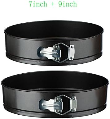Cake Pans 7+9 Inch Non-stick Round Springform Pan. Cheesecake Pan / Leakproof Cake Pan Bakeware by ILSELL (7+9 inch)