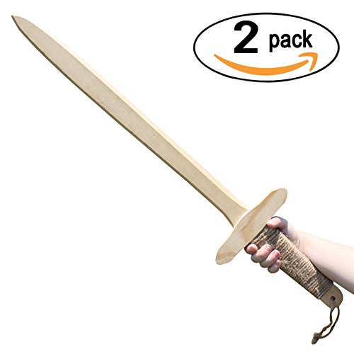 Adventure Awaits - Wooden Toy Sword - Handmade - Lightweight Wood Toy Sword set for Outdoor Play