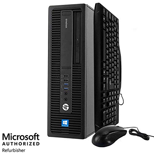 HP EliteDesk 800 G1 Desktop Computer Tower PC, Intel Core i5 3.4GHz, WiFi, DVD-RW, (Bulit Your Own Computer Up to 16GB Ram, 2TB HDD/SSD) Optional Monitor (Renewed)
