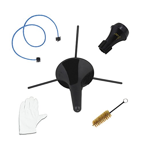 Trumpet Accessory Maintenance Cleaning Care Kit Including Trumpet Stand Valve Brush Flexible Snake Brush Mute Gloves - Thumbnail 4
