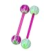 FunnyDay 16Pcs Assorted Colorful Tongue Nipple Bar Ring Barbell Piercing