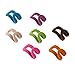 Hanger Hooks - NUOLUX Hanger Clips Mini Flocking Clothes Rack Holders-12Pcs (Random Color)