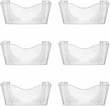 Deflecto 6-Pack A4 Wall Mounted Magazine File Holder Crystal Acrylic