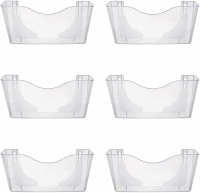 Deflecto 6-Pack A4 Wall Mounted Magazine File Holder Crystal Acrylic