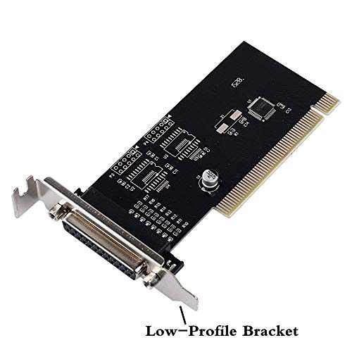 QNINE PCI Parallel Port Expansion Card, PCI to DB25 LPT Converter Adapter Controller Desktop PC Printer Low Profile Bracket