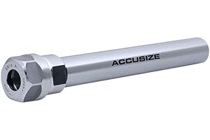 Accusize Industrial Tools ER16 Collet Chuck Extension Rod, 3/4″ Straight Shank, 5.51″ Shank Length, 6.89″ OAL, 0.02″–0.393″ Capacity, 0223-0209