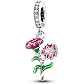 Parmuz 925 Sterling Silver Charms for Bracelet Necklace Mom Heart Love Dangle Charm Beads for Women Mother Pendant Jewelry