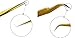 yueton 2pcs Gold Color Coated Stainless Steel Straight and Curved Head Tweezers with Leather Case for Eyelash Extension
