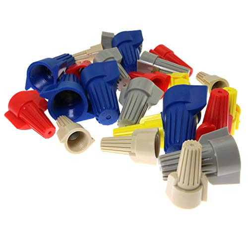 Magic&shell Electrical Wire Nut 25PCS Screw Twist On Wire Caps Terminal Connector Closed End Nut Kit - Thumbnail 6