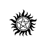 Anti-Posession Symbol - Supernatural die cut Vinyl Decal sticker BLACK