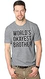 World's Okayest Brother T Shirt Funny Siblings Tee For Brothers
