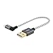CableCreation Short Left Angle USB 2.0 Cable, 90 Degree USB 2.0 A to Micro USB Cable, Compatible Chromecast, Galaxy Tab, Galaxy Note 4, Aluminium Case, 0.5FT Space Gray