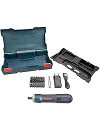 Bosch Go - Juego de destornilladores inalámbricos inteligentes de 3,6 V, cable de carga USB de 33 bits y adaptador