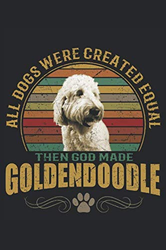 Golden doodle notebook: Checkered book 6x9 inches with 120 pages Notebook golden doodle