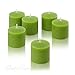 Light In The Dark Lime Green Votive Candles - Box of 12 Unscented Candles - 10 Hour Burn Time - Candles for Weddings, Parties, Spas and Decorations