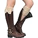 Leg Warmers,Haoricu Women Winter Over Knee Socks Extra Long Leg Warmers Boot Cover (Beige)