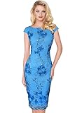 VfEmage Womens Elegant Embroidered 3D Flower Mesh Evening Cocktail Dress