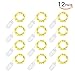 SHINE HAI 12-Pack 6.5FT/2M LED Copper Wire String Lights 20 Micro Starry Waterproof LED Moon Lights, Warm White, Battery Operated for Party Wedding Centerpiece Christmas Table Decoration