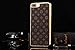 For apple iphone 7 plus and 8 plus Luxury Famous Deluxe Monogram Flowers Grid Leather hard back gold edge Skin Case Cover S (Classic Mini Flowers)