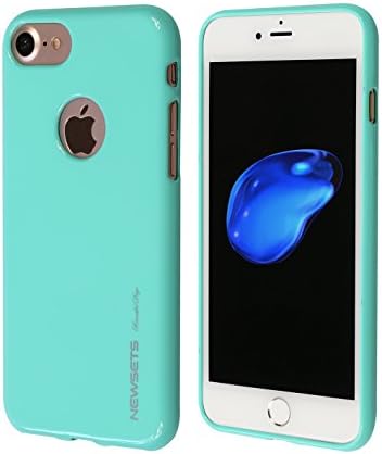 iPhone 7 Case, Thin Slim [ Pearl Jelly ] Slight Glitter [ Perfect Fit ] Flexible Newsets [ Lightweight ] Premium Bumper Cover TPU Cases for Apple iphone 7 (4.7") - Mint Green