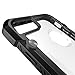 iPhone 7 Case, Moonmini Hybrid Armor Transparent Clear Hard PC Back Panel + TPU Bumper Shock Absorbing Protective Case Cover for iPhone 7 Black