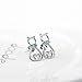 Cat Earrings Sterling Silver Mini Pet Cats Stud Earrings Jewelry Studs Gifts for Women