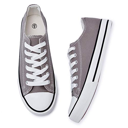 Adokoo Womens Canvas Shoes Casual Cute Sneakers Low Cut Lace up Fashion