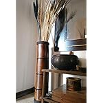 Floor-Vase-Garden-Decor-Wooden-Vase-Wicker-Flower-Vase-Lodge-Decor