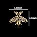 DOMILINA Vintage Male Metal Bees Shirt Brooch Novelty Suit and Vest Pin (2Pcs Gold)
