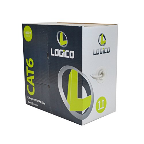 CAT6 CABLE CMR UTP RISER 1000FT 550MHZ 23AWG WHITE BULK ETHERNET NETWORK