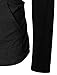 OLLIN1 Mens Long Sleeve Color Block Raglan Henley Shirt with Hoodie, OLNMT1021_CHARCOALBLACK, Large