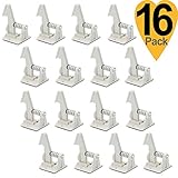 Baby Proofing Safety Cabinet Locks - Vkania 16 Pack Kids Drawer Latches with Strong Adhesive - No Tools|No Drilling |No Magnetic-Optional Screws