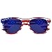 grinderPUNCH® American Patriot Flag Wayfarer Sunglasses Reflective Lens USA Shades 4th of July