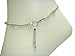 Anklet Bracelet Fashion Jewelry - Silver Tone Twisted Double Strand