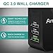 Amoner Quick Charge 3.0 USB Wall Charger, 18W QC 3.0 with 15W Dual USB Port Foldable Wall Charger Compatible with iPhone Xs/XS Max/XR/X/8/Plus, iPad Pro/Air, Galaxy S9/S8/Plus, Note 8/9/ Plus, More