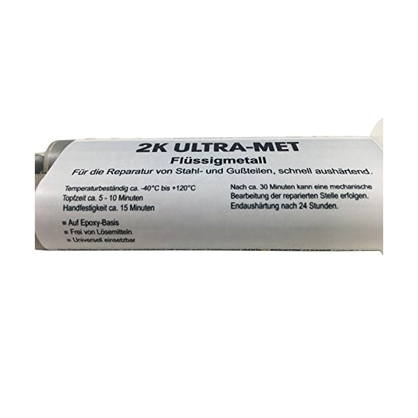 Flüssigmetall 2K ULTRA-MET Profi-Reparaturkleber für Stahl, Metall & Guss von SANTeXX® – Bild 3