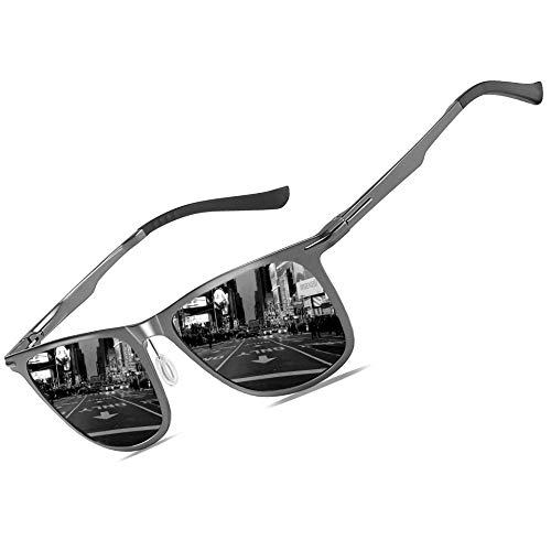Bircen Driving Polarized Sunglasses for Men Women Al-Mg Metal Frame Ultra Light