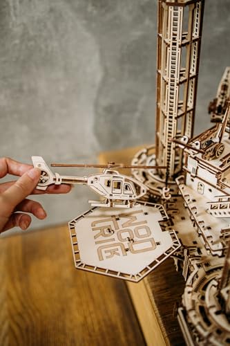 Wood Trick 3D Wooden Puzzle for Adults Kids to Build - Interactive Mobile Platform - DIY Engineered Wood Models 3D Mechanical Project Wooden Puzzle Model Kits