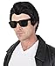 Kangaroo 50s Greaser Wig for Men – Black Elvis Wig – Halloween Costume Accessory for Men – Costume Party Cosplay Wig for Adults