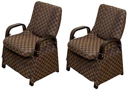 Amazon Co Jp ダイニングこたつ用椅子 リクライニングチェア 同色2脚セット ブラウン 肘付き 座面高40cm 完成品 デザイン家具 ホーム キッチン