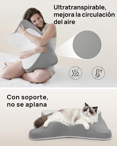 Feagar Cervical and Neck Pillow – Ergonomic Memory Foam Cervical Pillows for Sleeping, Cervical Support and Neck Comfort Pillow for Night Rest