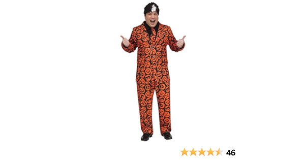 Amazon Com Snl David S Pumpkins Costume Adult Plus Size Plus Orange Clothing